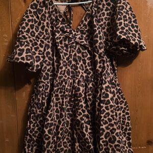 Leopard Print Women's Time and Tru Dress